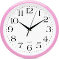 Bernhard Products Light Pink Wall Clock Silent Non Ticking by BernhardProducts