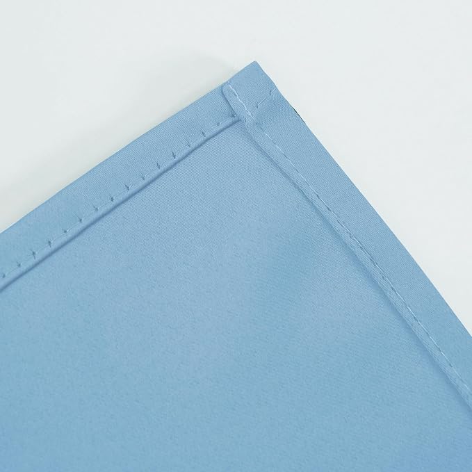 LEMOMO Sky Blue Blackout Curtains 42 x 54 Inch Length Set of 2 Panels Grommet - Image 6