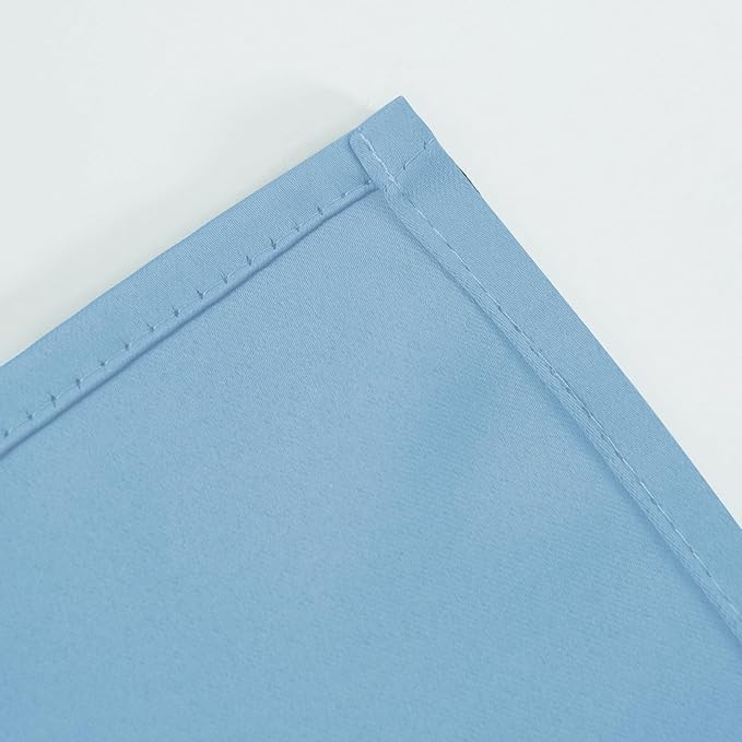 LEMOMO Sky Blue Blackout Curtains/42 x 63 Inch Length Kids Curtains/Set of 2 - Image 6