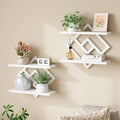 ELYKEN Floating Shelves for Wall, 2-Tier Wall Mounted Storage Shelves for Books by ELYKEN