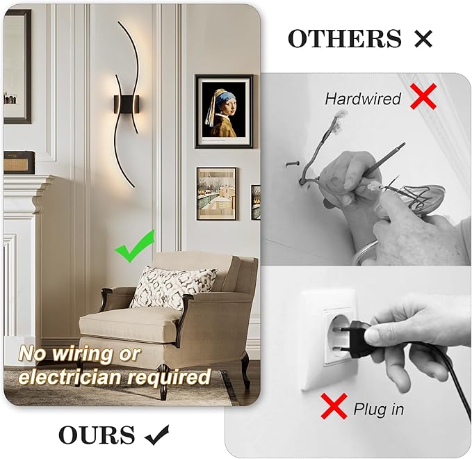 Battery Operated Wall Sconces Set of Two - Image 2