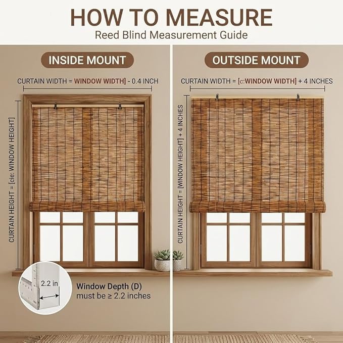 Bamboo Roller Shades for Outdoor Patio, Outside Waterproof Sun Shade, Privacy - Image 2