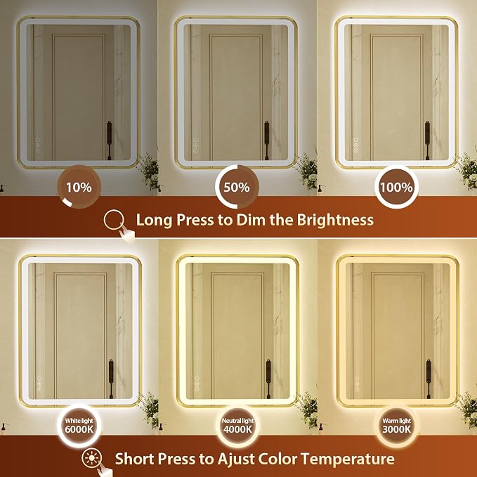 32x40 Inch LED Bathroom Mirror - Image 3