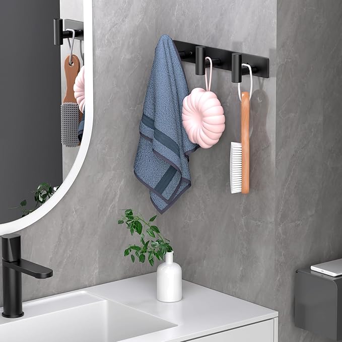 Wall Mounted Coat Rack-3 Hooks, Heavy Duty Stainless Steel Wall Hooks - Image 5