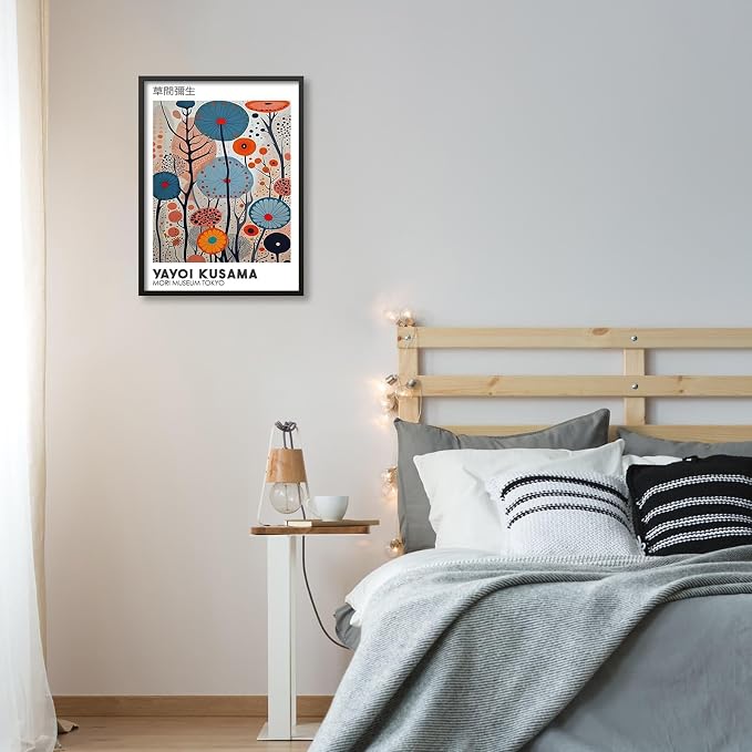 Yayoi Kusama Black Framed Wall Art 11x14in Vintage Japanese Painting Posters - Image 4