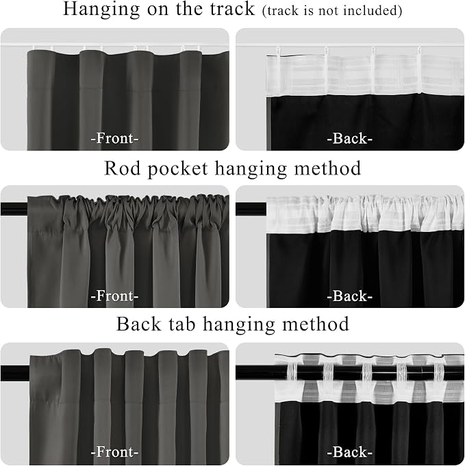 RYB HOME 100%Blackout Room Divider Curtain, Thermal Insulated&Privacy Assurd - Image 4