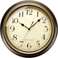 Plumeet Metal Wall Clock, Arabic Numerals, Battery Operated by Plumeet