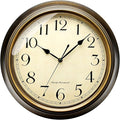 Plumeet Small Metal Wall Clock, Arabic Numerals, Battery Operated by Plumeet