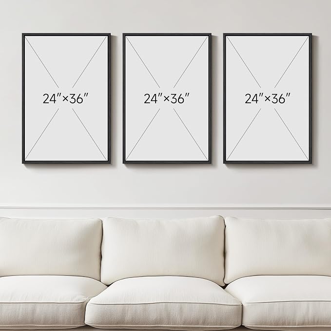 Large Framed Black and White Abstract Wall Art - Image 3