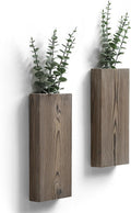 Wood Wall Planter Set of 2, Wood Wall Pocket by GRIDFORTE