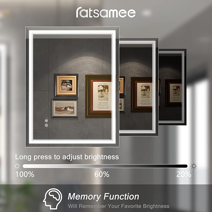 Ratsamee 24x36 Inch Led Mirror for Bathroom - Image 5