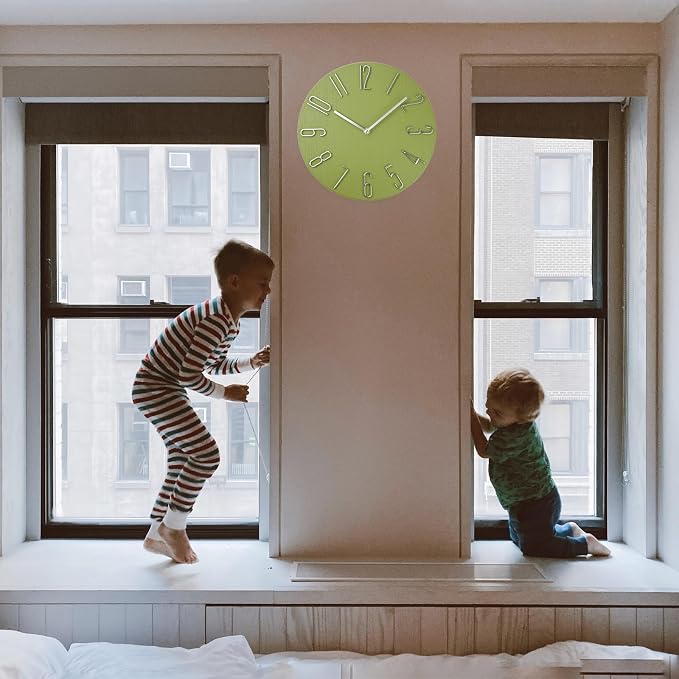 Wall Clock, Silent Clock, Wall Clocks Battery Operated， 12 inch Modern Wall - Image 6