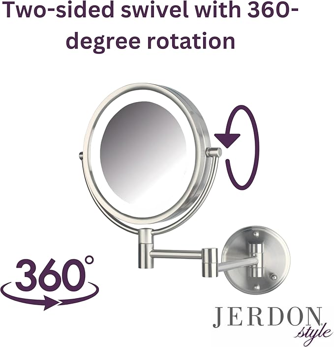 JERDON Wall-Mounted Vanity Mirror - Image 7