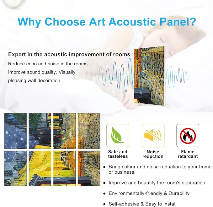 JBER Art Acoustic Panels, 45X36 Inches Acoustical Wall Panels, Sound Absorbing - Image 3