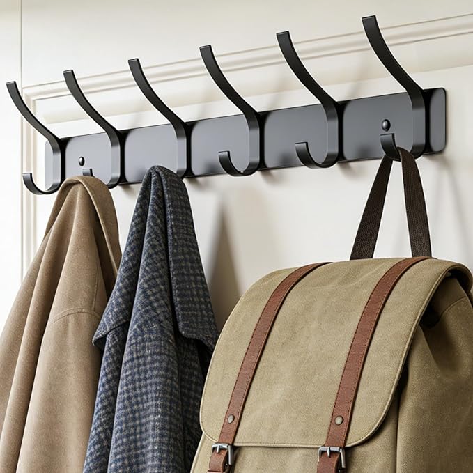 2-Pack Wall Mounted Coat Rack - Image 2