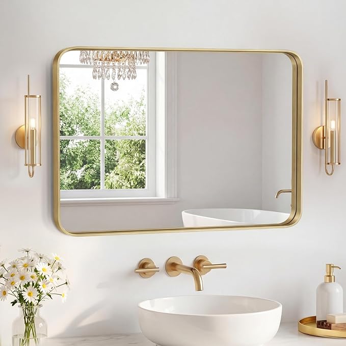 NEWBULIG 24X32 Inch Bathroom Mirror by NEWBULIG