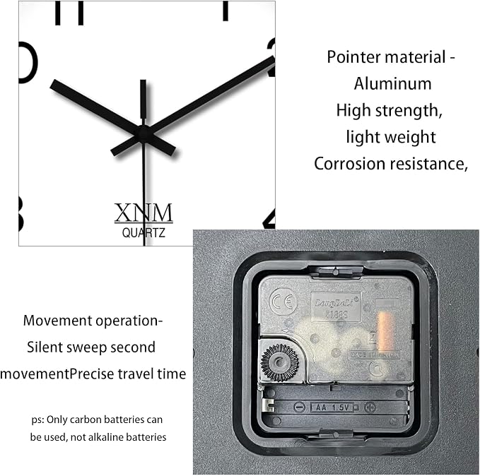 XNM 8 Inch Small White Classic Wall Clock - Image 7