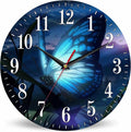 Mxocom Butterfly Wall Clock Beautiful Butterfly Radiant Blue Light 10 Inch by Mxocom