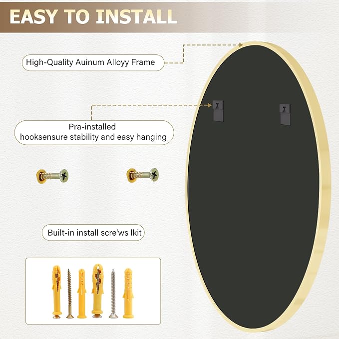 XRAMFY 36 Inch Round Mirror - Image 5