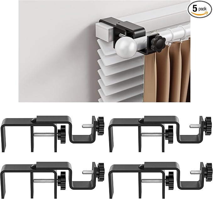 Over-Blinds Curtain Rod Brackets by onneka