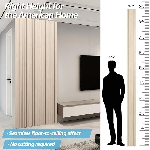 Art3d WPC Slat Wall Panels, Living Room - Image 2