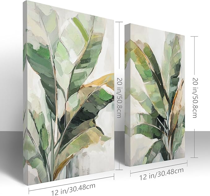 Botanical Wall Art Set Hand Painted, - Image 3