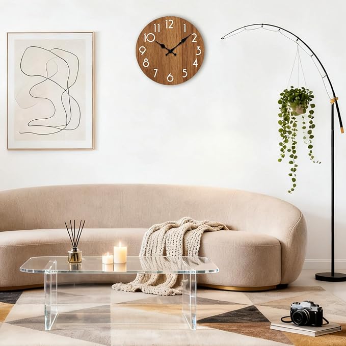 Wall Clock, Modern Wall Clocks Battery Operated, Silent Non Ticking Clock - Image 7