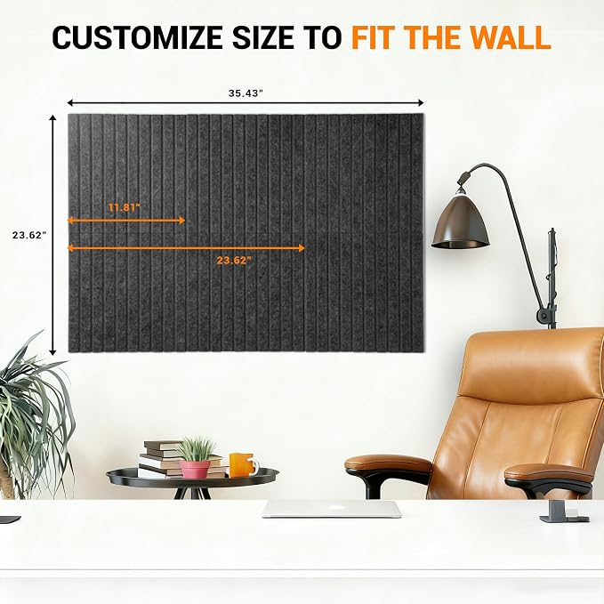 Cork Board Tiles for Wall with Push Pins, Removable 36" x 24" Slat Bulletin - Image 2