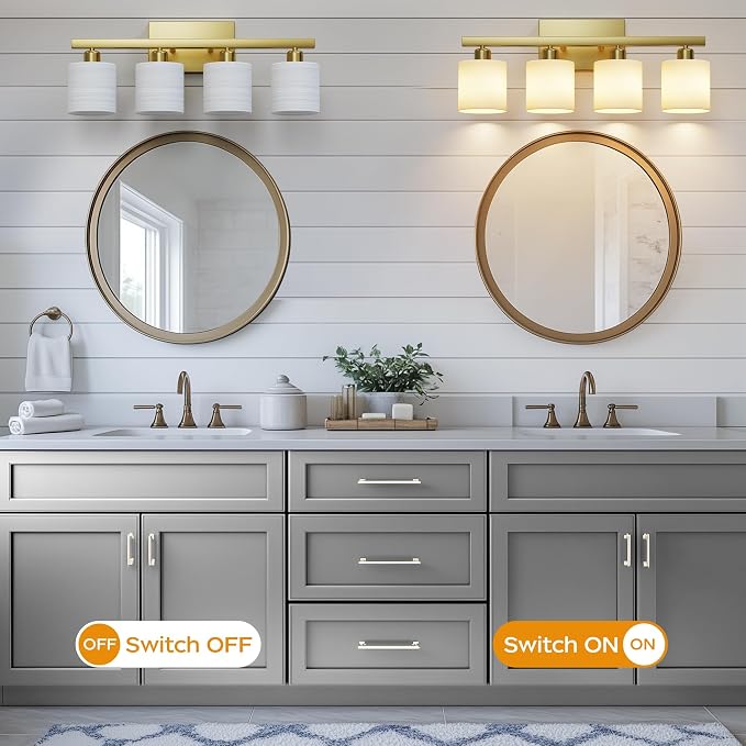 PARTPHONER Bathroom Light Fixtures, Bathroom Lighting Fixtures Over Mirror - Image 6