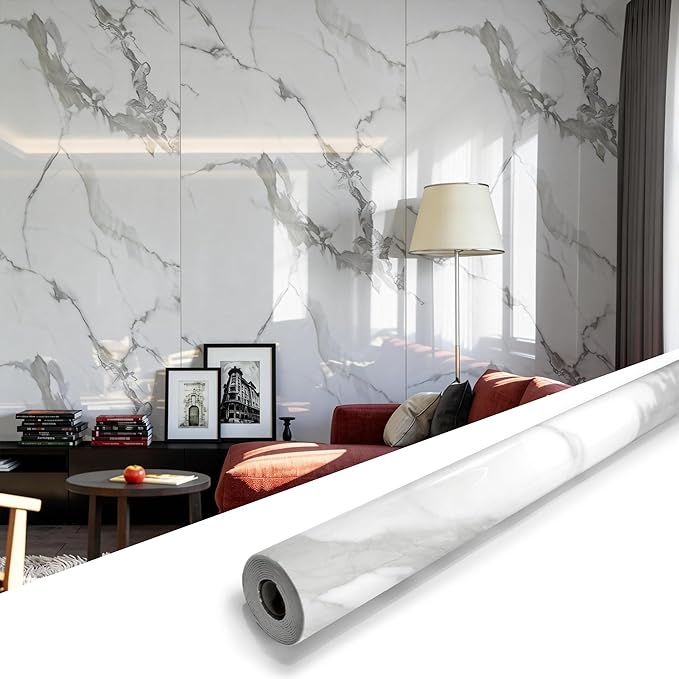 Marble Peel and Stick Waterproof Wall Paneling, Covers 38.75 Sq. Ft. by premiumqualitypeelandsticktile