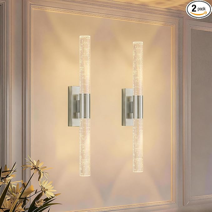 camuucci Battery Operated Wall Sconces Set of 2 Rechargeable Battery Powered by CAMUUCCIWALLSCONCES