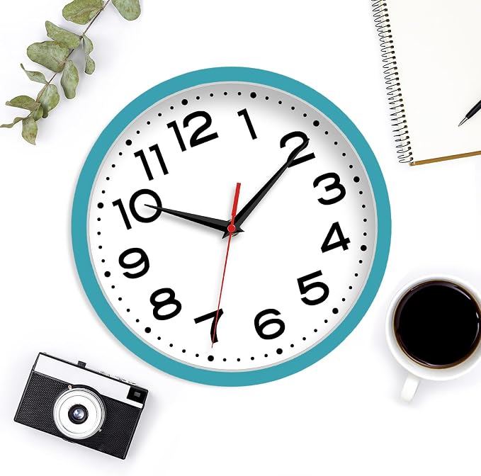 Roymnie Wall Clock Silent Non-Ticking Modern Clock Battery Operated 8 Inch - Image 7