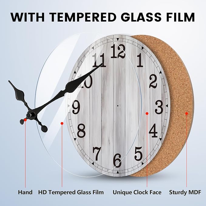 Wall Clock, Modern Wall Clocks Battery Operated, Silent Non Ticking Clock - Image 4
