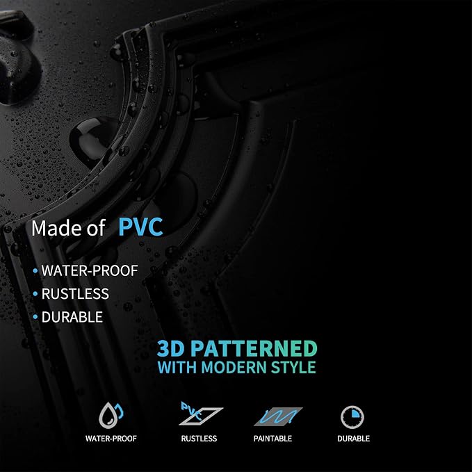 Art3d Drop Ceiling Tiles 24x24 in Black, Wainscoting Panels Glue Up 2x2 - Image 4