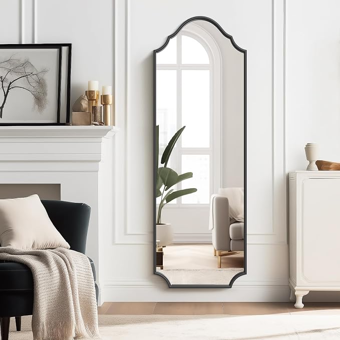 WallBeyond Arched Full Length Mirror Wall Mounted, Living Room, Hanging or - Image 3