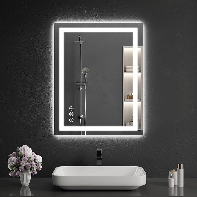 LED Bathroom Mirrors 24"x28" Bathroom Mirror by WISSMILESHOME