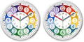 XFM 2 Pieces Learning Clock for Kids 8 Inch Silent Wall Clocks Battery Operated by XFMWallClock