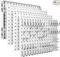 Spampur Peg Board, 4 Pack Metal Pegboard Panels by Spampur