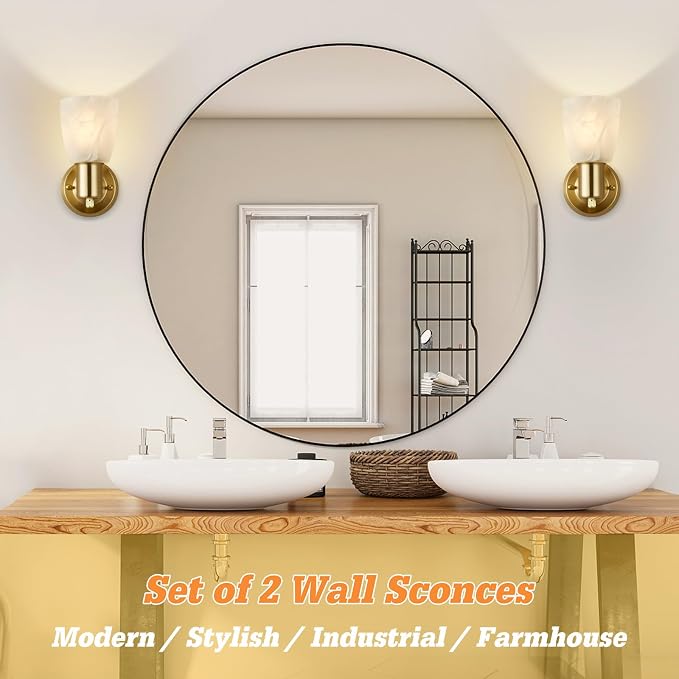 EJIAXIN Wall Sconces Set of 2, Modern Wall Light Fixtures - Image 5