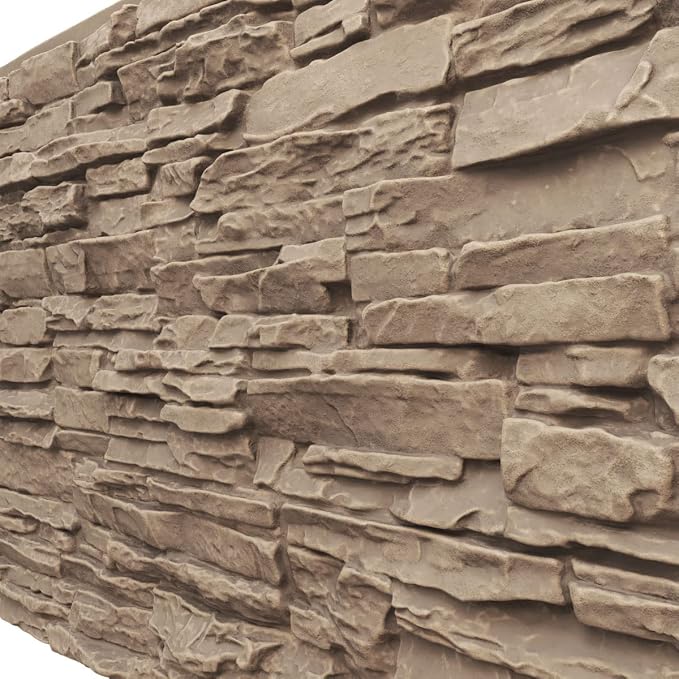EverStone Canyon Ridge Faux Stone Panel, 45 3/4"W x 24 1/2"H x 1 1/4"D - Image 7