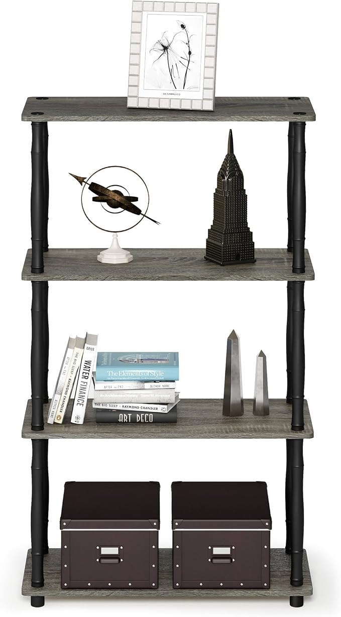 Furinno Turn-N-Tube 4-Tier Multipurpose Shelf Display Rack, Classic Tubes - Image 5