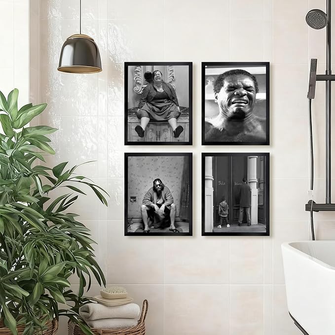 Funny Bathroom Decor Wall Art Set of 4, Dumb & Dumber Comedy Movie Posters - Image 3