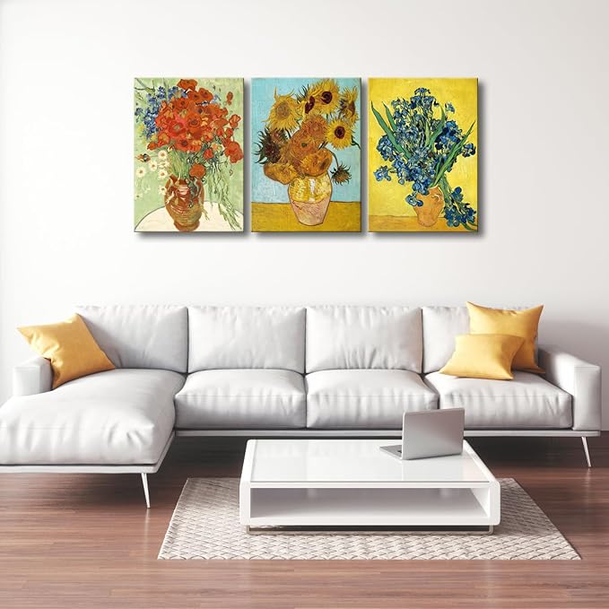 Wieco Art Large 3 Panels Canvas Prints of Vincent Van Gogh Paintings - Image 4