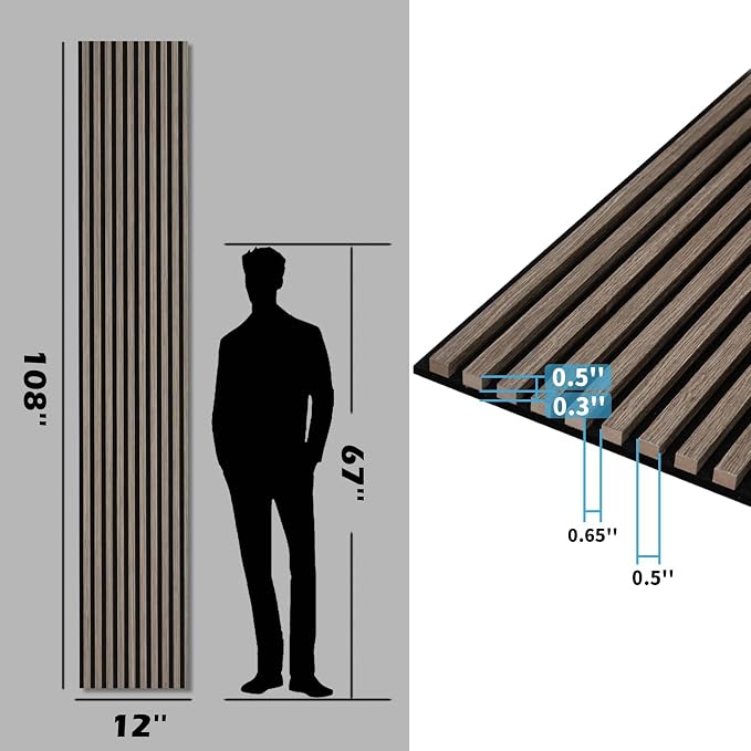 Art3d 4-Pack 108" x 12" Acoustic Wood Panels - Image 6