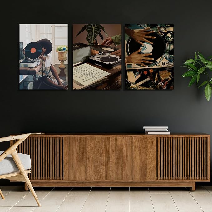 YFvrPt Black Girl Wall Art Decor Modern Black Woman Painting Prints - Image 2