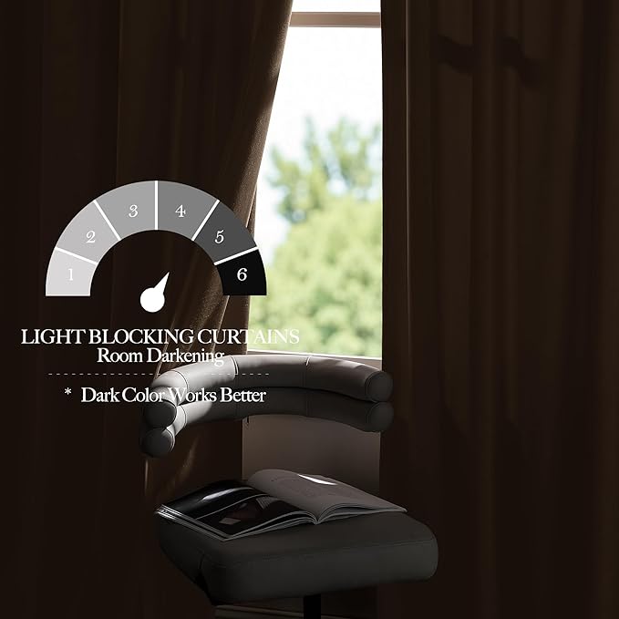 NICETOWN Beige Velvet Room Darkening Curtains, Home Decor Light Blocking - Image 4
