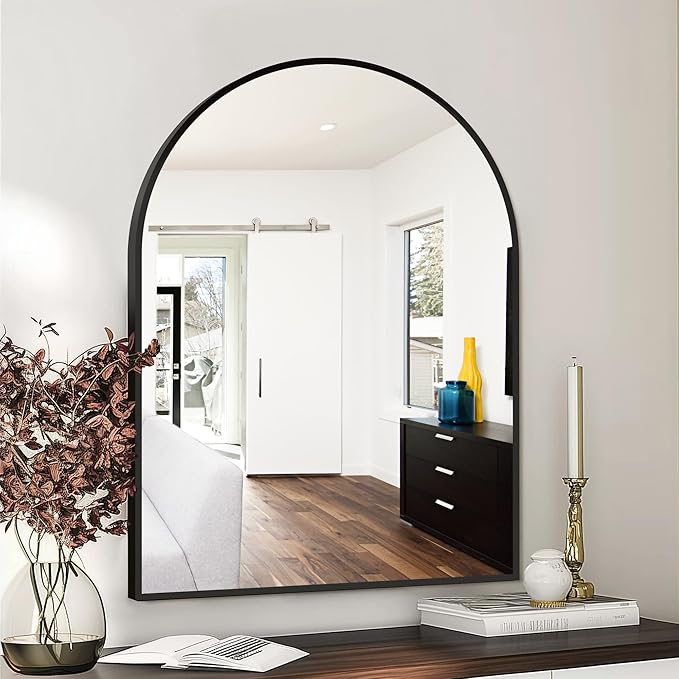 FICTOR Bathroom Mirror for Wall, Arched Vanity Bathroom Mirror for Over Sink - Image 3
