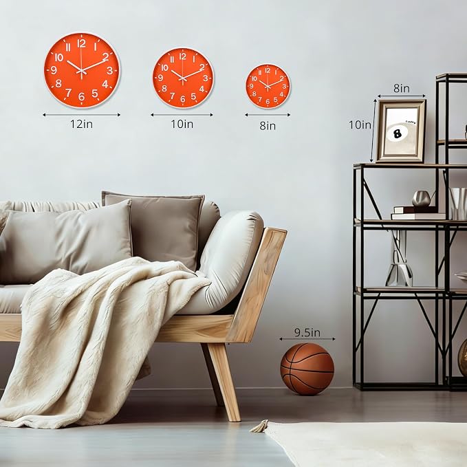 Wall Clock Modern Simple Quartz Decorative Clock Non-Ticking Silent Battery - Image 2