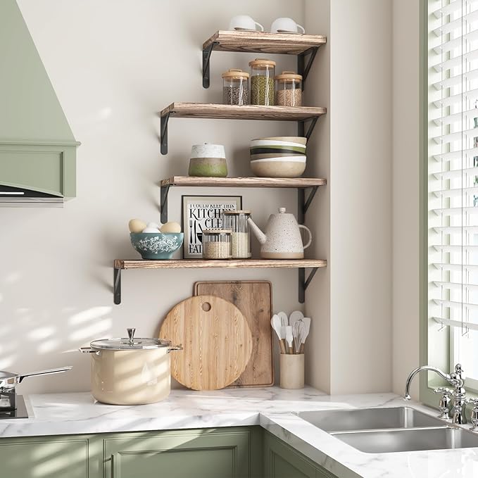 YGEOMER Floating Shelves for Wall Mounted Wall Shelves for Bedroom, Bathroom - Image 6