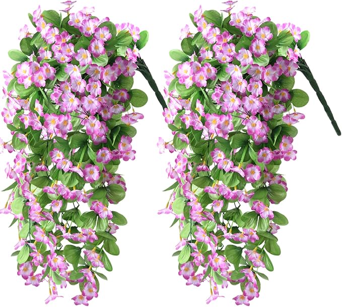 ZFProcess Artificial Fake Hanging Flowers Plants by ZFProcessArtificialFlowers
